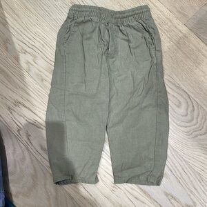 Zara green trousers linen 12-18month